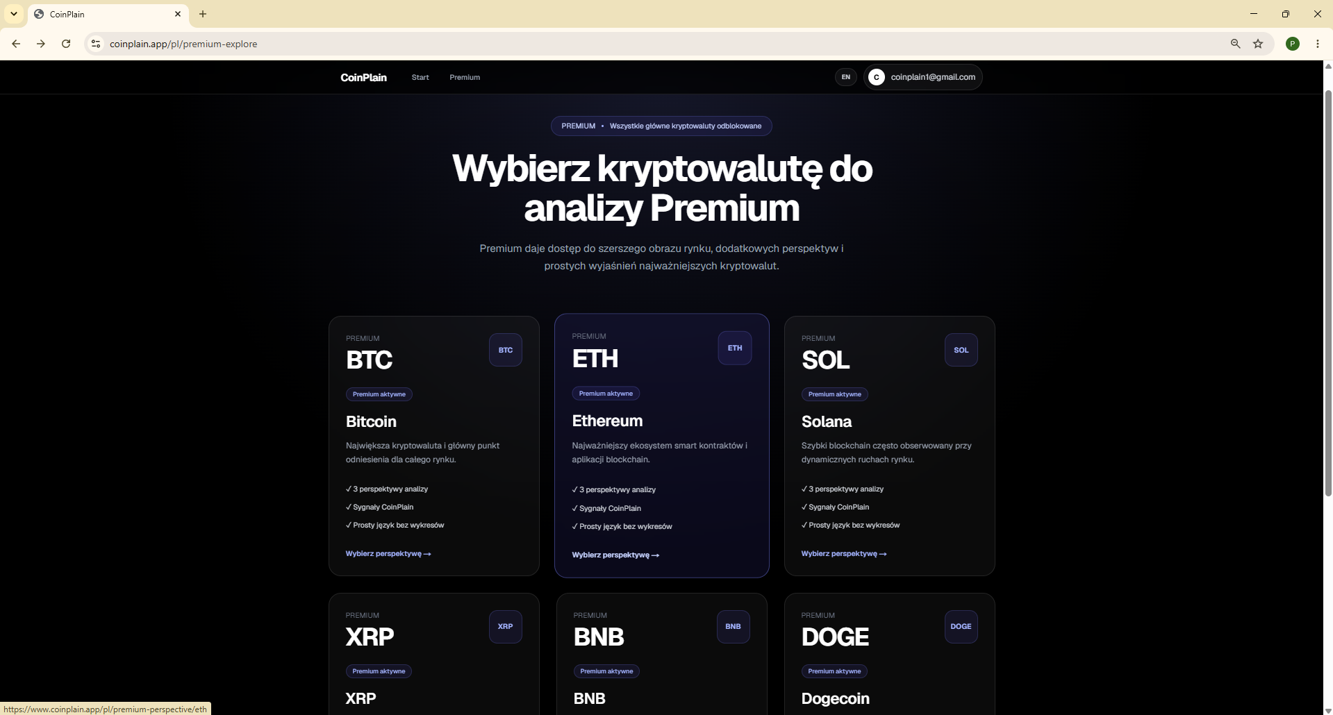 Wybór analizy