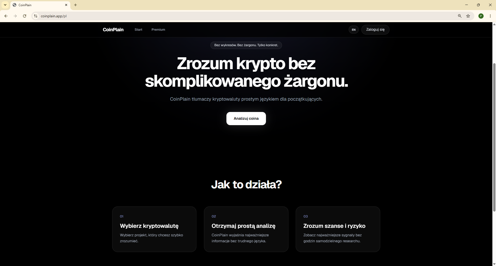 CoinPlain — strona główna